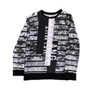 HELMUT Lang Shirt Medium Black/White Big Logo Designer Sweater